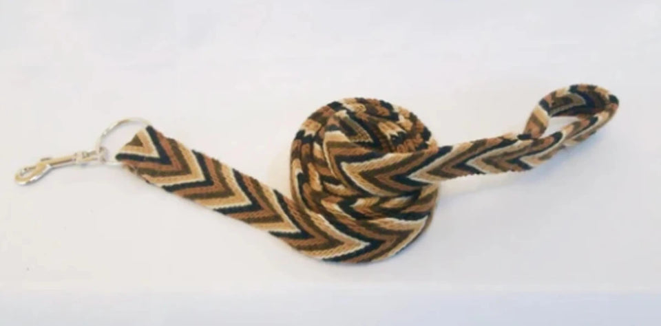 Brown Handmade Wayuu Pet Dog Leash - Pets Perfect