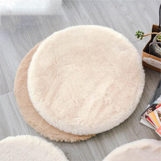 Premium Rabbit Velvet Round Cat Mat - Soft Comfort Resting Pad For Cats