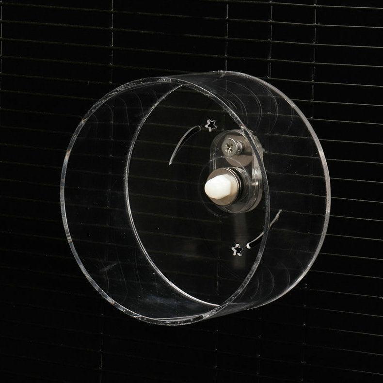 Transparent Acrylic Pet Exercise Wheel - The Ultimate Hamster Fitness Experience.
