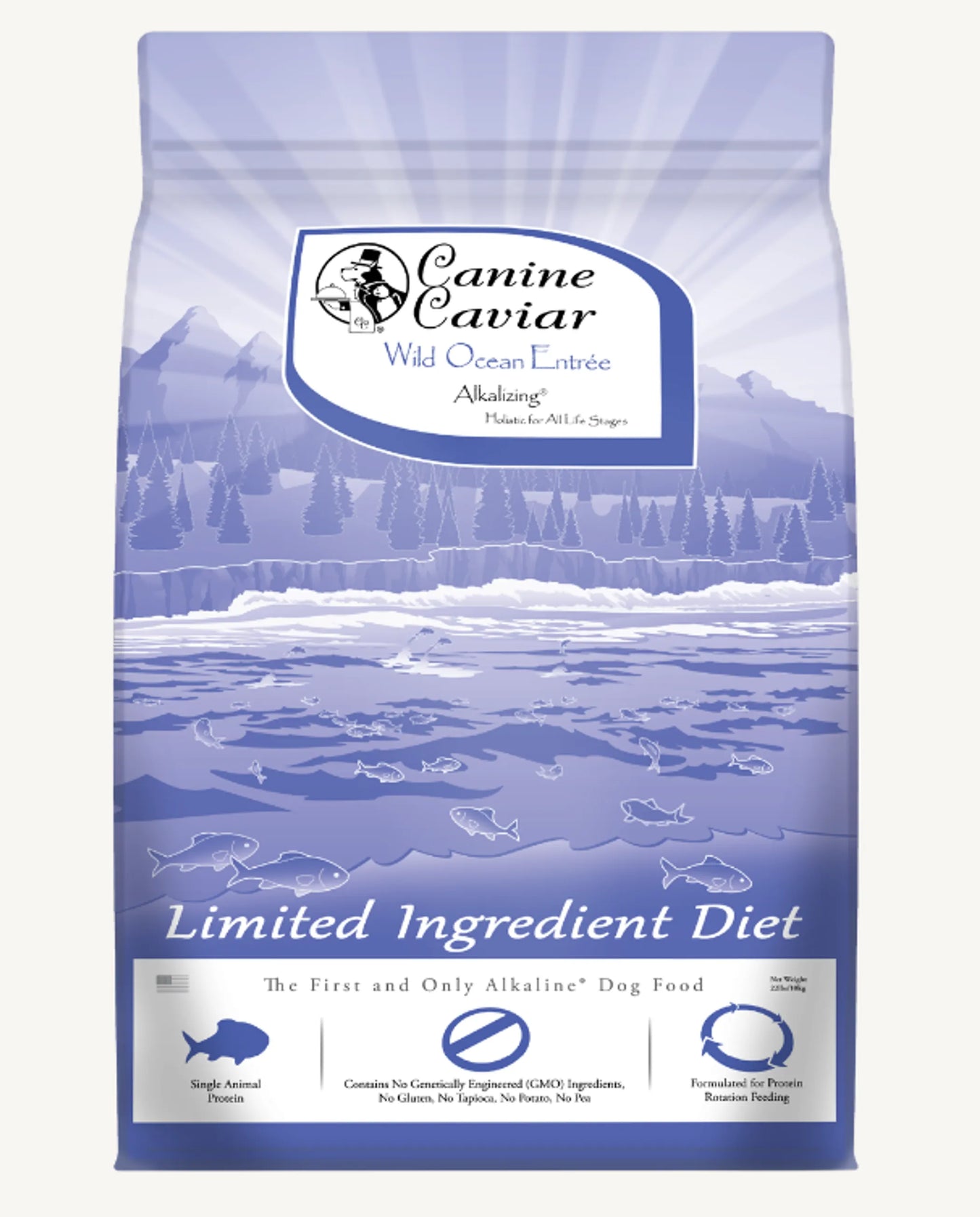 Wild Ocean Herring & Quinoa Dog Food - Limited Ingredient Alkaline Formula for All Life Stages, 35 lbs