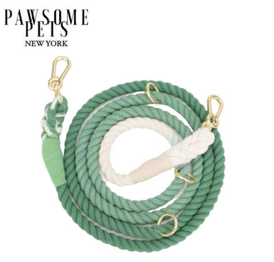 Hands-Free Dog Rope Dog Leash - Ombre Green