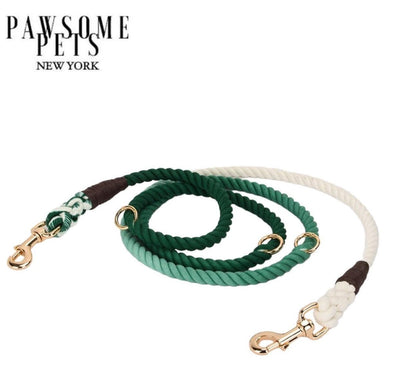 Hands-Free Dog Rope Dog Leash - Ombre Dark Green