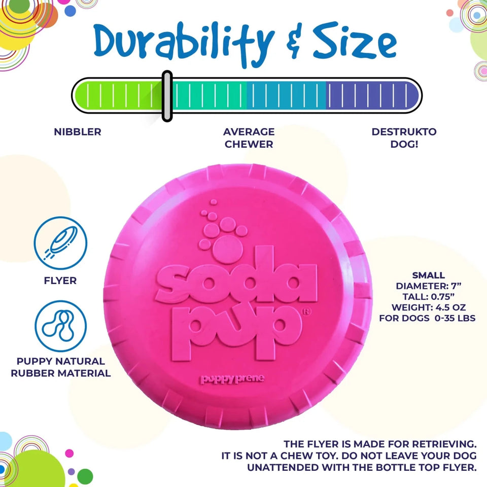 SP Puppy Bottle Top Flyer Durable Rubber Retrieving Frisbee for Puppies - Pets Perfect