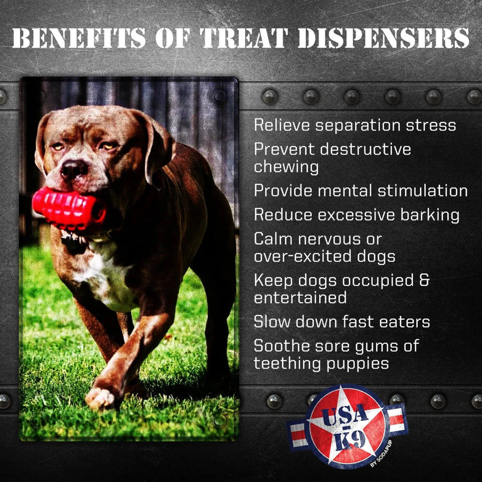 USA-K9 Grenade Durable Rubber Chew Dog Toy & Treat Dispenser, view 8