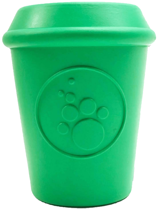 SodaPup Coffee Cup Dog Toy - Durable Rubber Chew & Treat Dispenser - USA Made