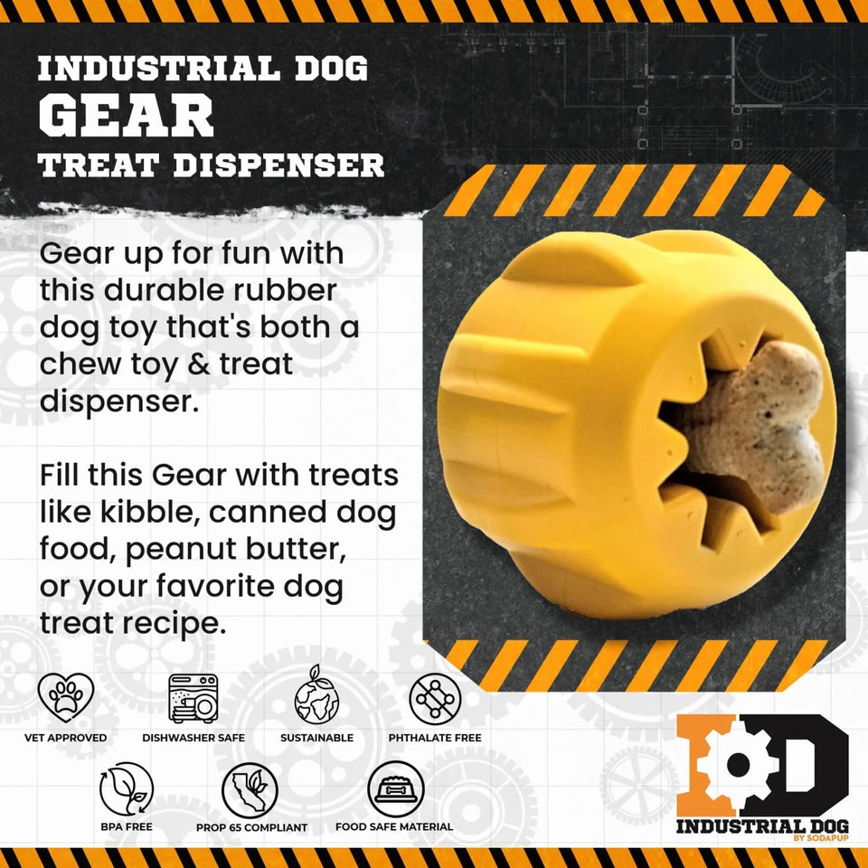ID Gear Treat Pocket Durable Rubber Treat Holder and Chew Dog Toy - Pets Perfect