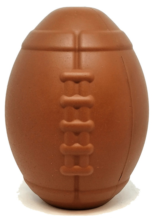 SodaPup Football - Durable Rubber Chew Toy & Treat Dispenser for Large Dogs