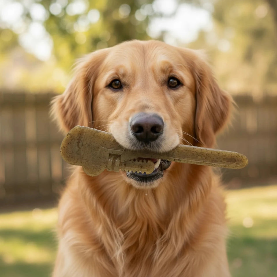 ID Pipe Wrench Ultra Durable Nylon Dog Chew Toy for Aggressive Chewers - Pets Perfect