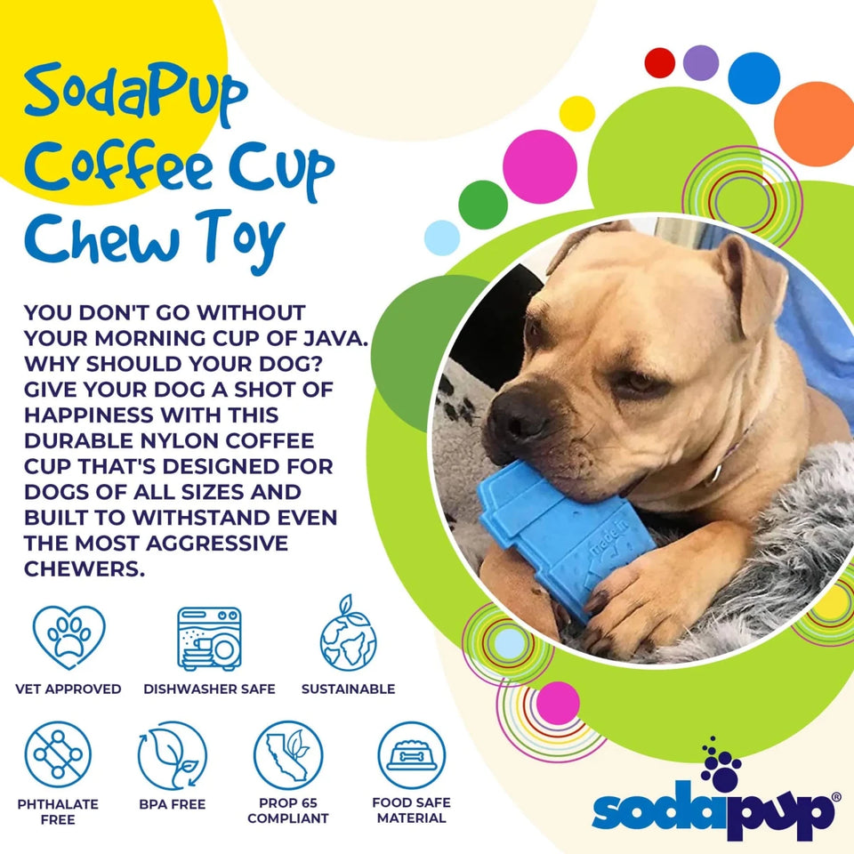 SP Coffee Cup Ultra Durable Nylon Dog Chew Toy for Aggressive Chewers - Pets Perfect