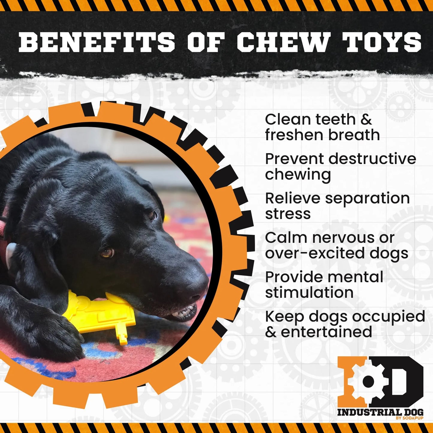 ID Tractor Ultra Durable Nylon Dog Chew Toy for Aggressive Chewers
