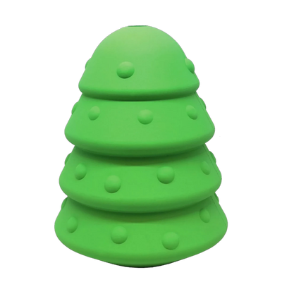 MKB Christmas Tree Durable Rubber Chew Dog Toy & Treat Dispenser - Pets Perfect