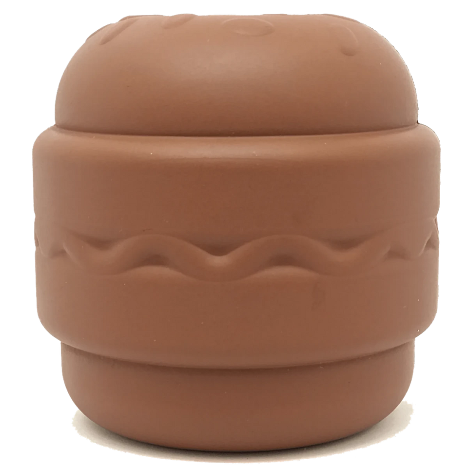 SP Hamburger Durable Rubber Chew Dog Toy & Treat Dispenser - Pets Perfect