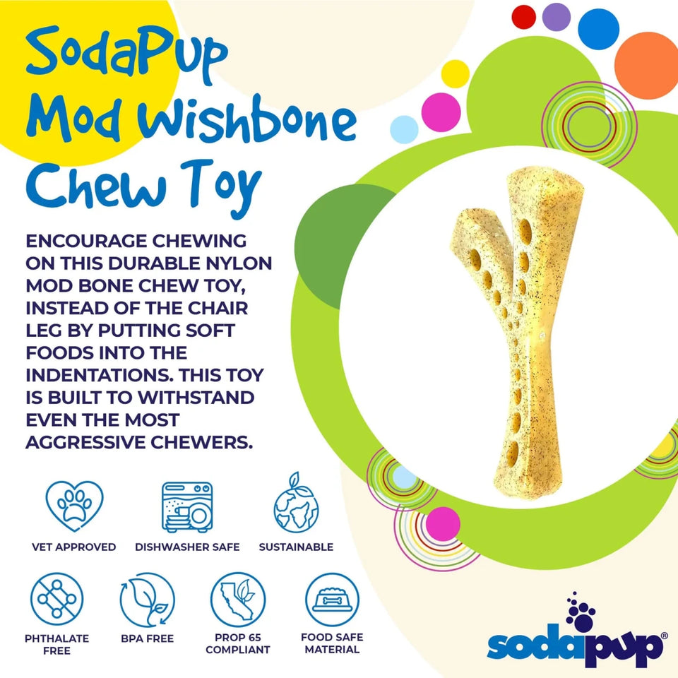 SP MOD Wishbone Ultra Durable Nylon Dog Chew Toy for Aggressive Chewers - Pets Perfect