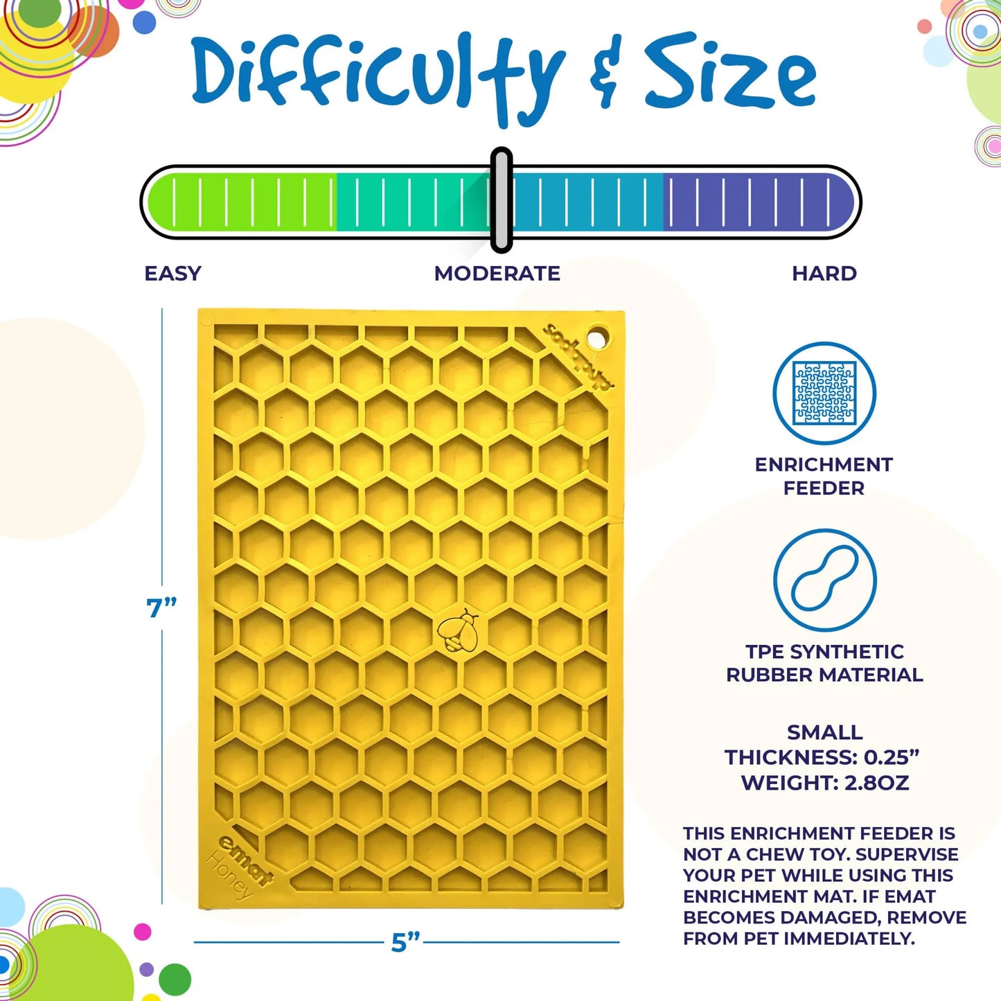Honeycomb Design Emat Enrichment Lick Mat - Pets Perfect