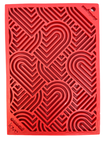 Heart Design "Love" eMat Enrichment Lick Mat
