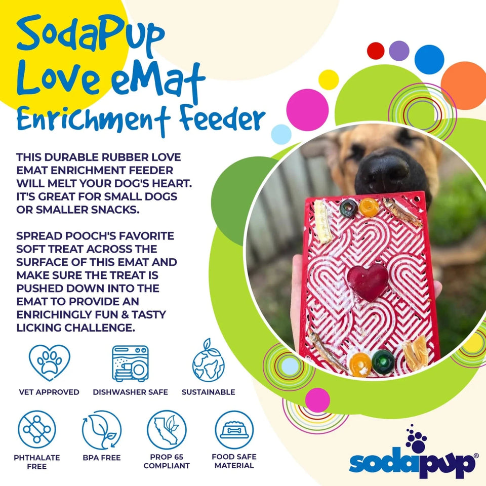 SodaPup Heart Design Love eMat Enrichment Lick Mat, Small and Large, view 6