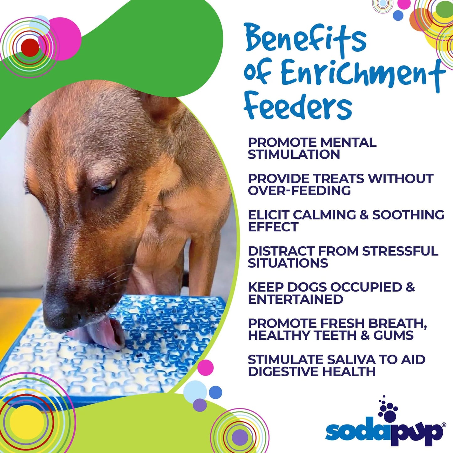 SodaPup Jigsaw Design eMat Enrichment Lick Mat | 8 Inch