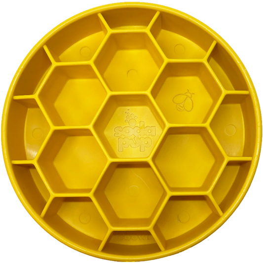 Honeycomb Design eBowl Enrichment Slow Feeder Bowl for Dogs - Pets Perfect