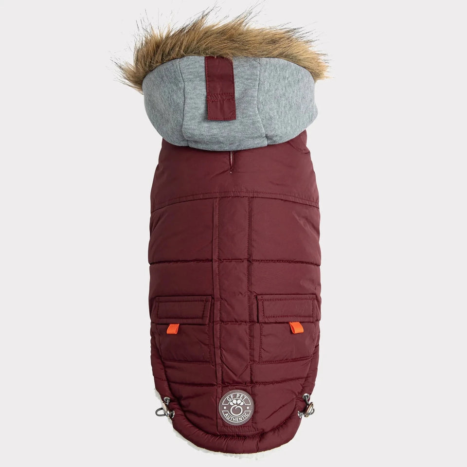 GF Pet Winter Sailor Parka - Dog Winter Coat, Burgundy/SMALL, view 16