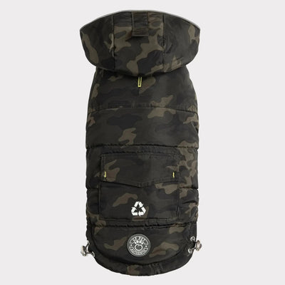 GF Pet Recycled Parka - Sustainable Weather Resistant Dog Coat, Camouflage/2XL