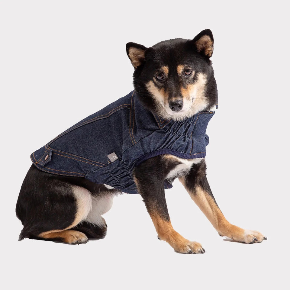 GF Pet Elasto-Fit Denim Dog Jacket with Sherpa Lining, view 11
