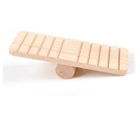 Pet Playtime Wooden Seesaw: A Fun And Durable Toy For Small Animals.