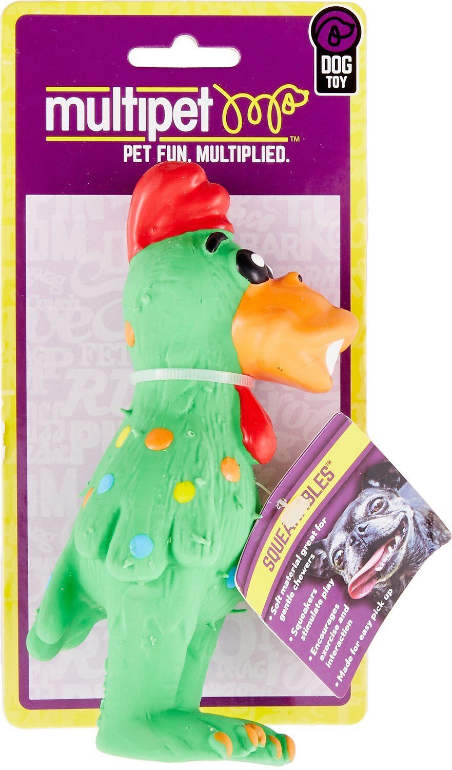 Multipet Globkens Chicken Dog Toy Assorted Mini, 5.6 in, view 4