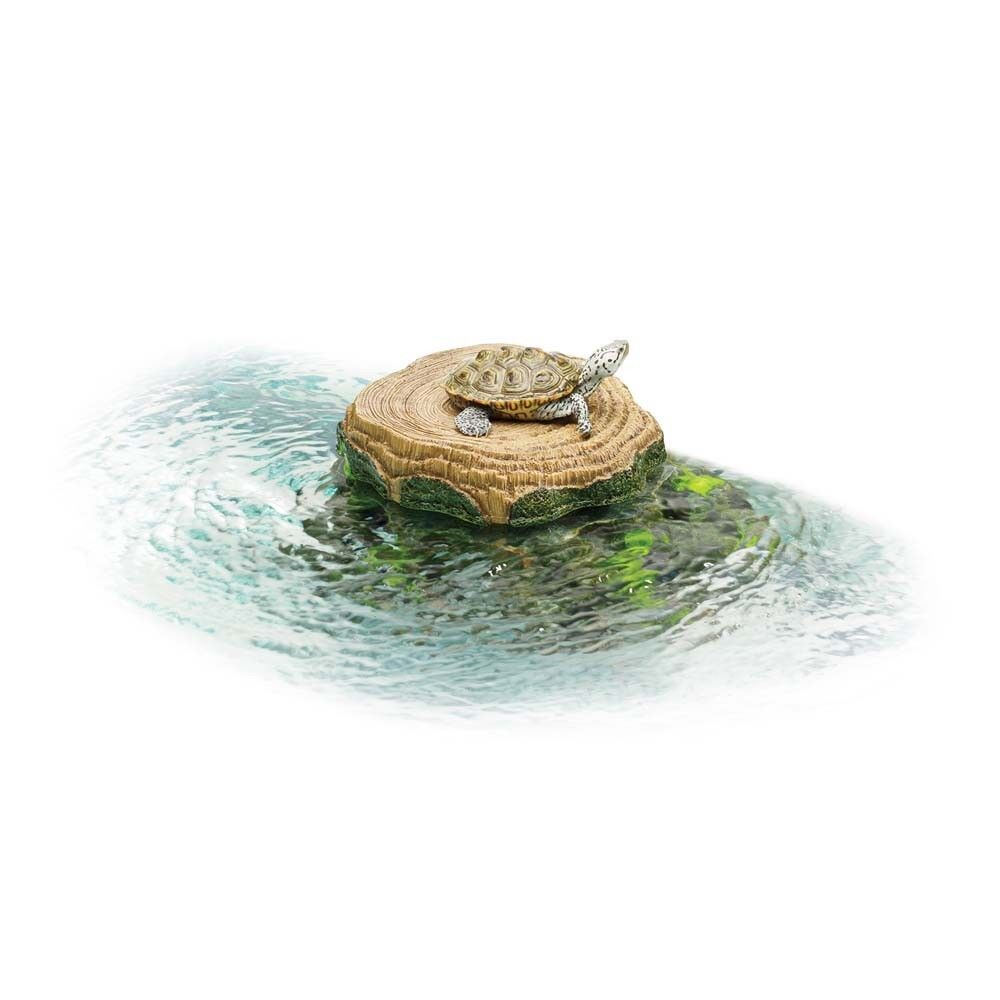 Zilla Freestanding Floating Basking Platform Turtle Trunk for Aquatic Reptiles, 11.75 x 9.5 x 5.25 in