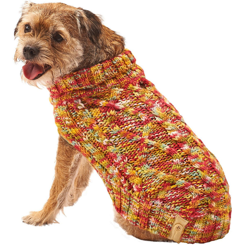 Ethical Pet Lookin' Good! Multi Crochet Dog Sweater - Small (10"-14") - Apparel