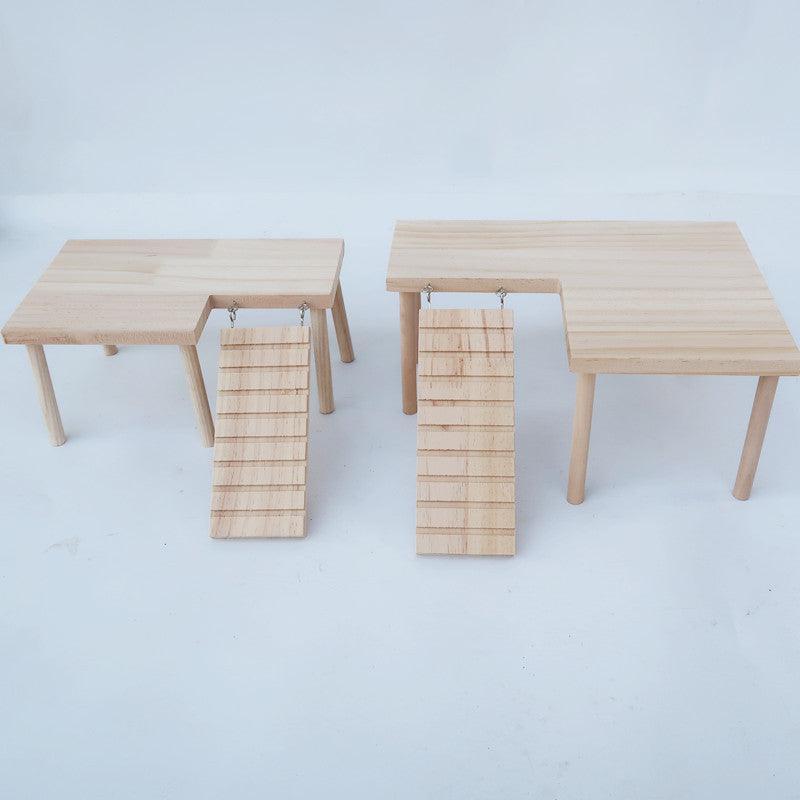 Wooden Hamster Staircase Playset - Multi - Level Climbing Toy - Pets Perfect
