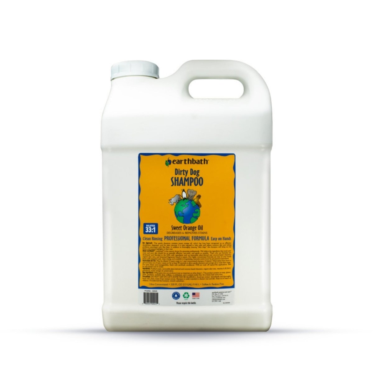 Earthbath Dirty Dog Shampoo, Sweet Orange Oil 1ea/2.5 gal - Pets Perfect