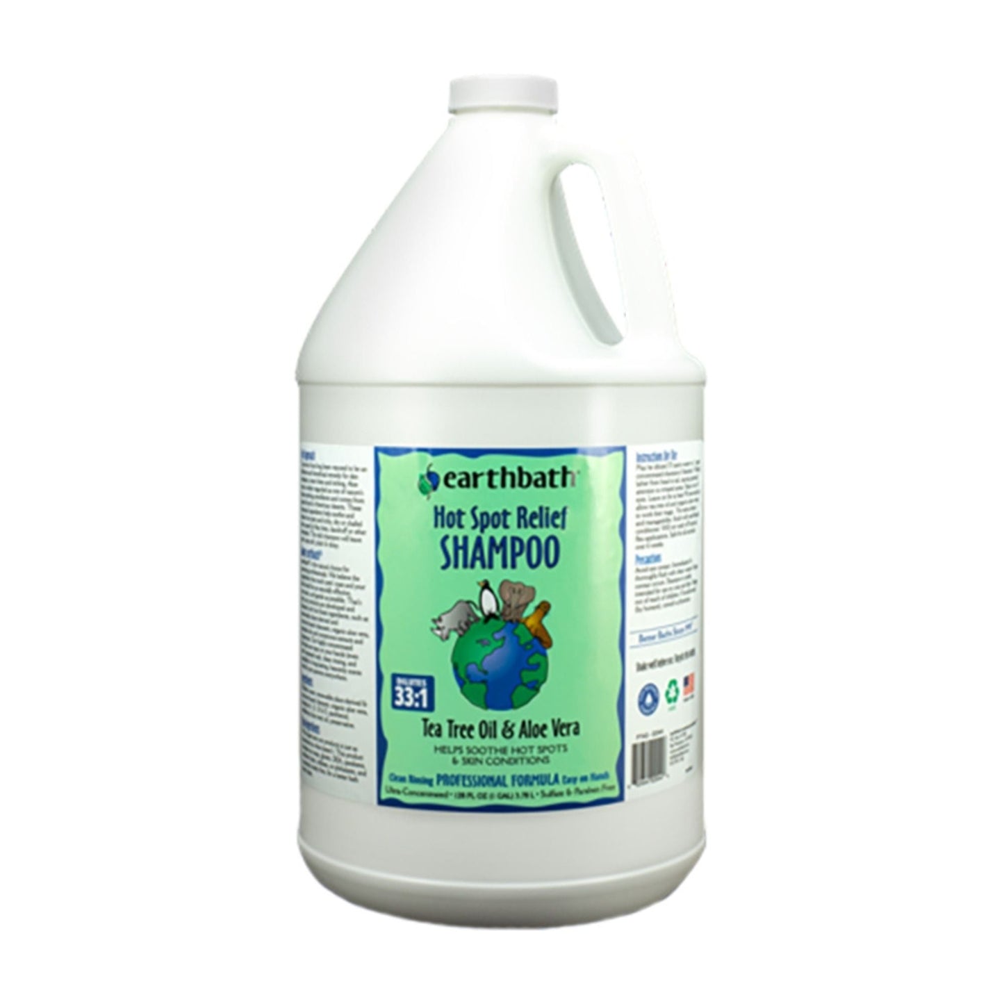 Earthbath Dog Hot Spot Relief Shampoo - Tea Tree Oil & Aloe Vera 1 Gallon - Pets Perfect