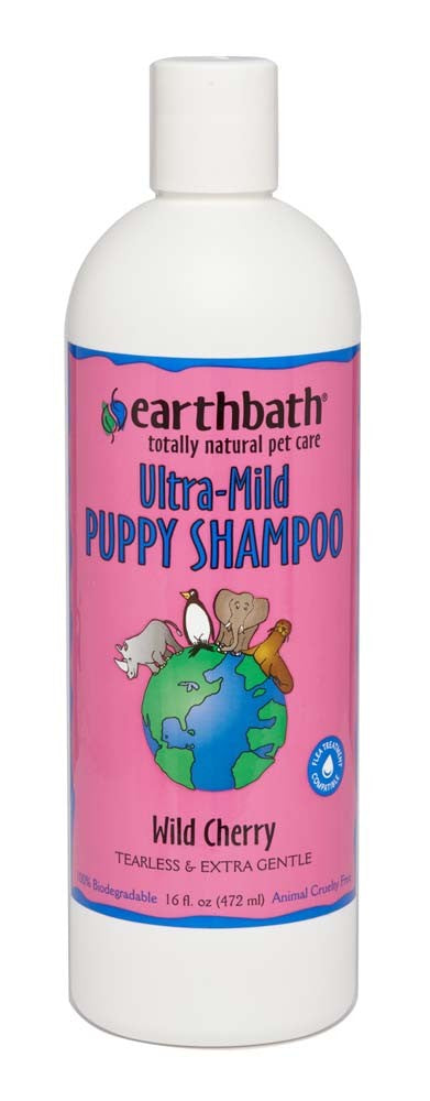Earthbath Ultra-Mild Puppy Pet Shampoo, Wild Cherry 16 oz