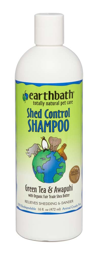 Earthbath Shed Control Pet Shampoo, Green Tea & Awapuhi 16 oz