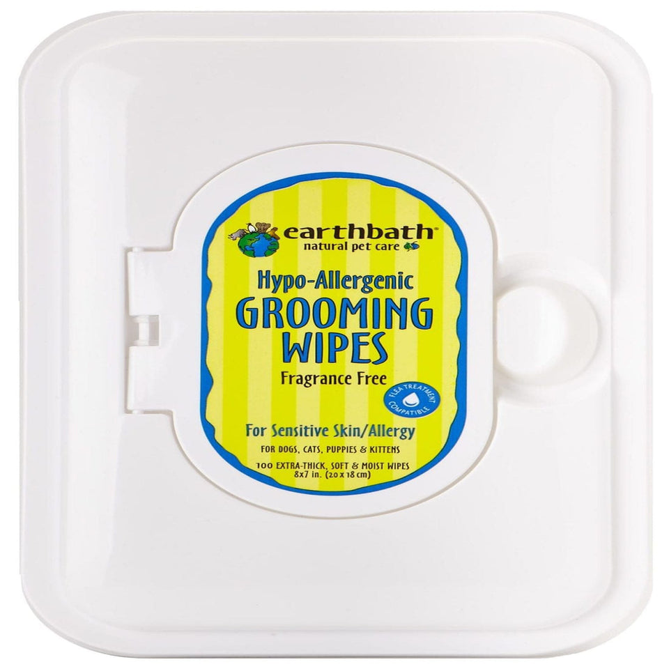 Earthbath Hypo-Allergenic Grooming Wipes, Fragrance Free 100 ct