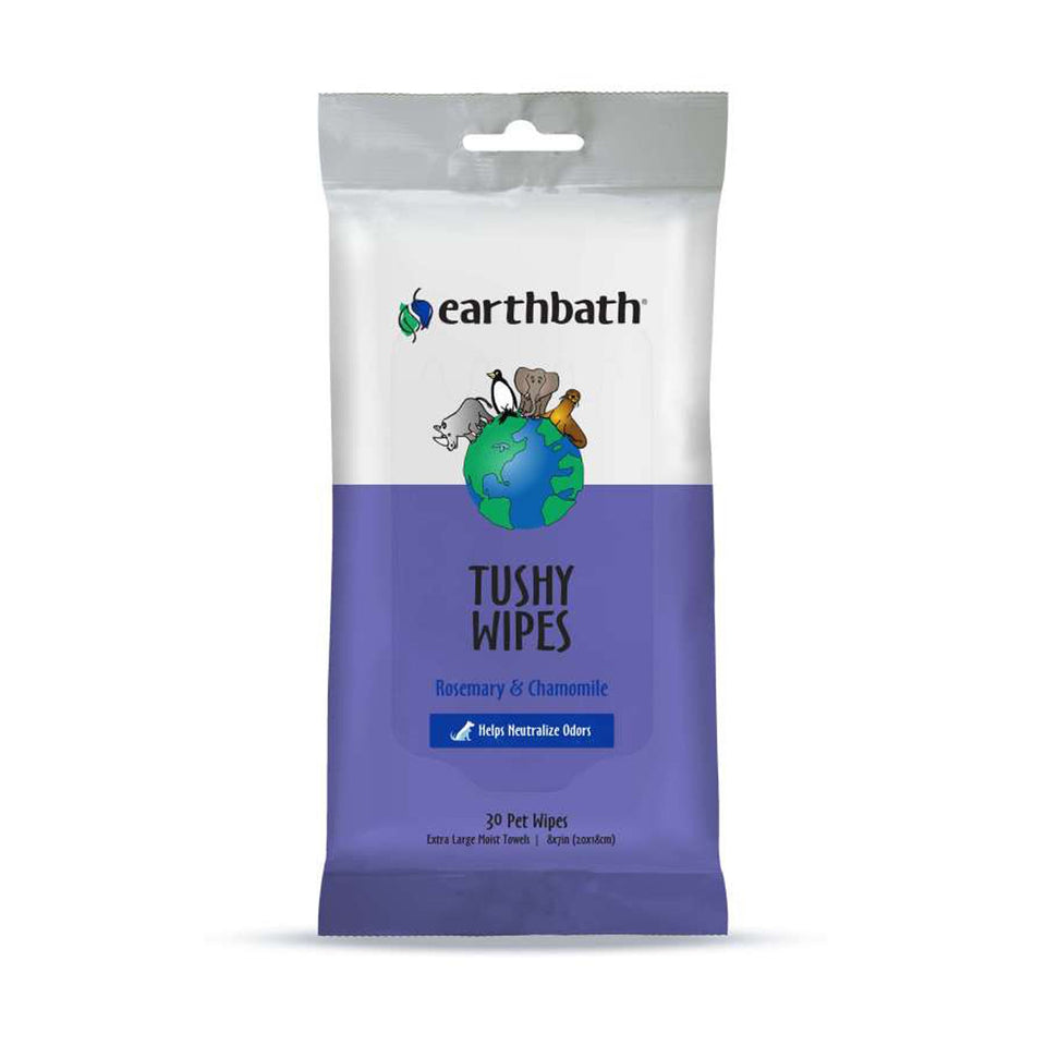 Earthbath Tushy Wipes; Rosemary Chamomile 30 count
