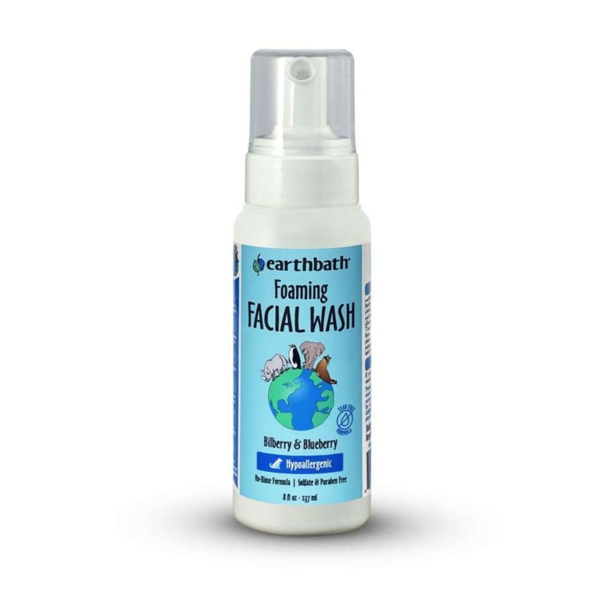 Earthbath Foaming Facial Wash Bilberry & Blueberry Scent, 1ea/8oz. - Pets Perfect