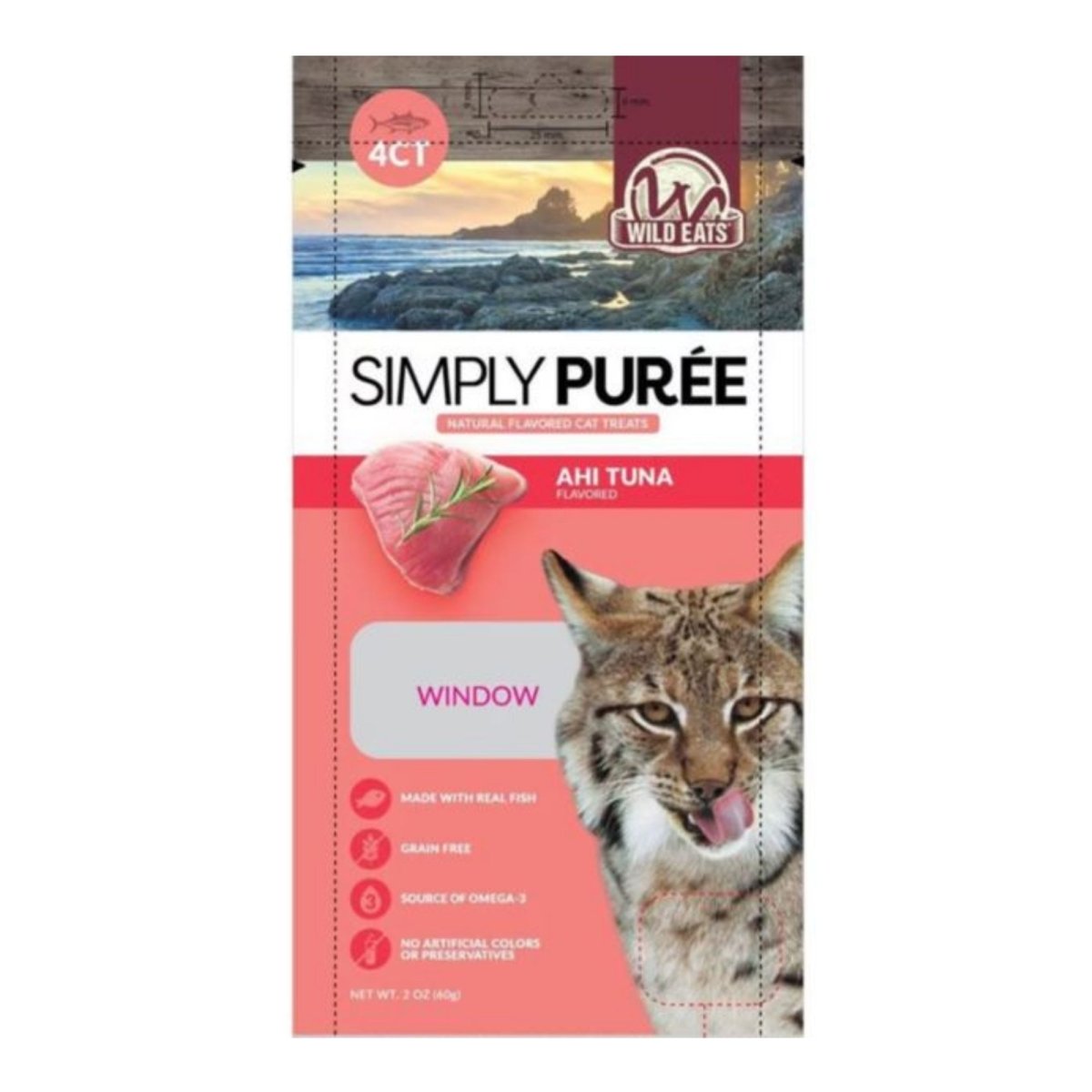 Wild Eats Cat Puree Treats Ahi Tuna 4 Pk - Pets Perfect