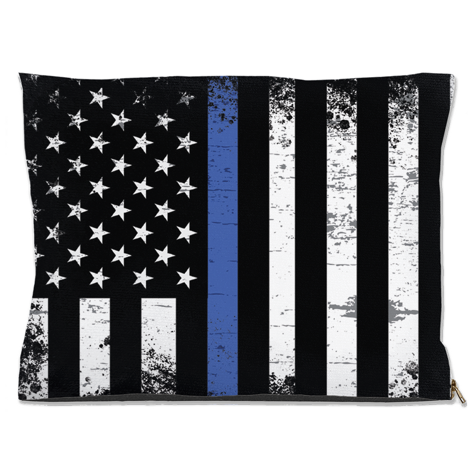 Thin Blue Line Dog Bed, Water Resistant/18x28 inch