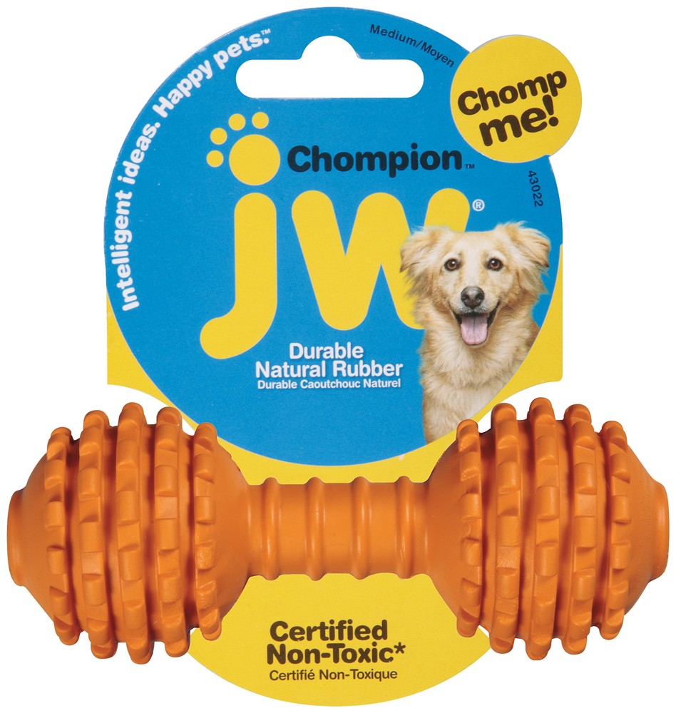 JW Pet Chompion Rubber Dog Chew Toy - Medium