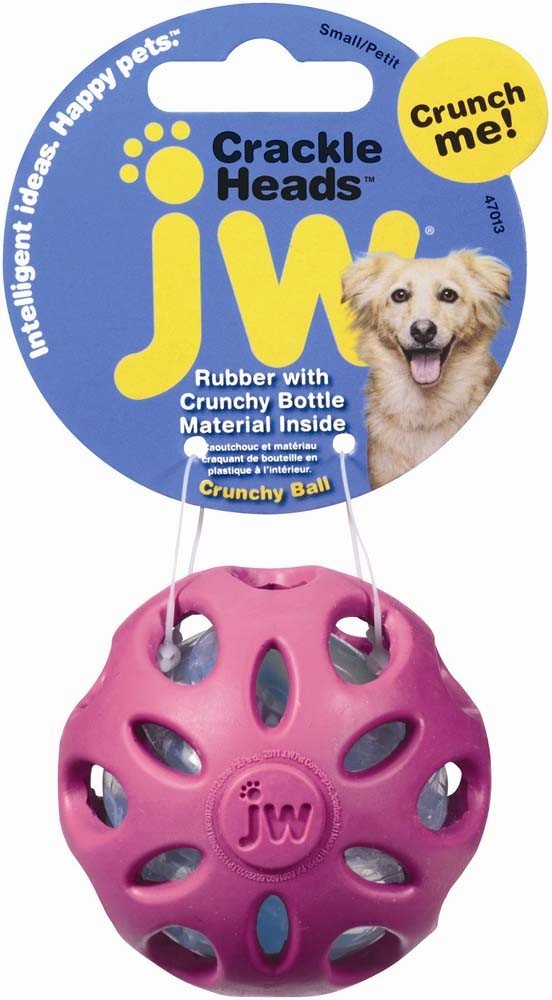 JW Pet Crackle Heads Crackle Ball Dog Toy Assorted 1ea/SM - Pets Perfect