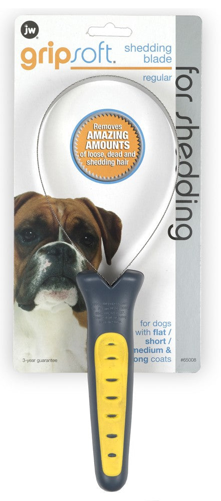 JW Pet Shedding Blade Grey, Yellow Regular