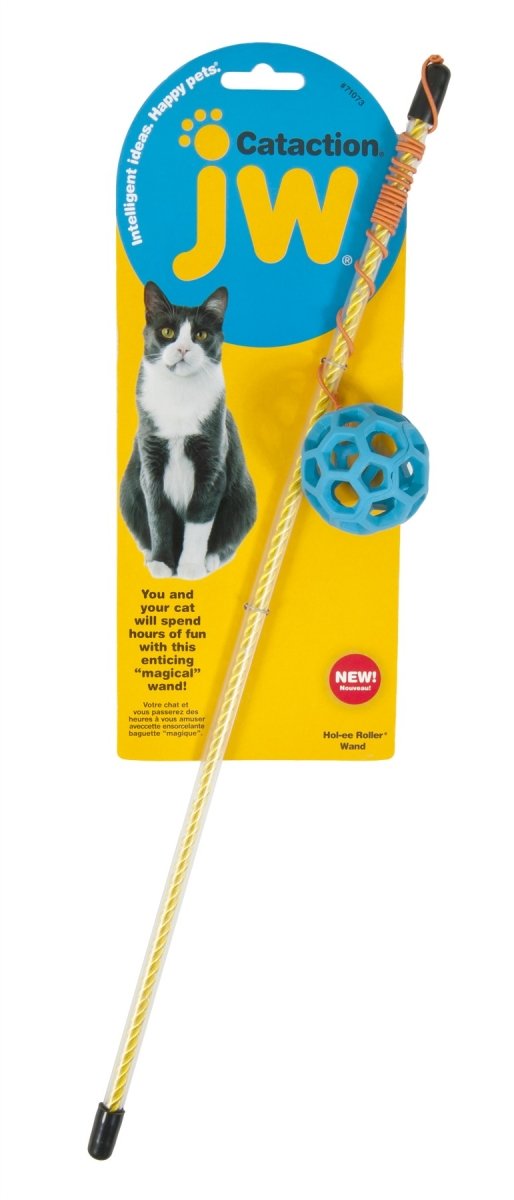 JW Pet Cataction Holee Roller Ball Wand Cat Toy 1ea - Pets Perfect