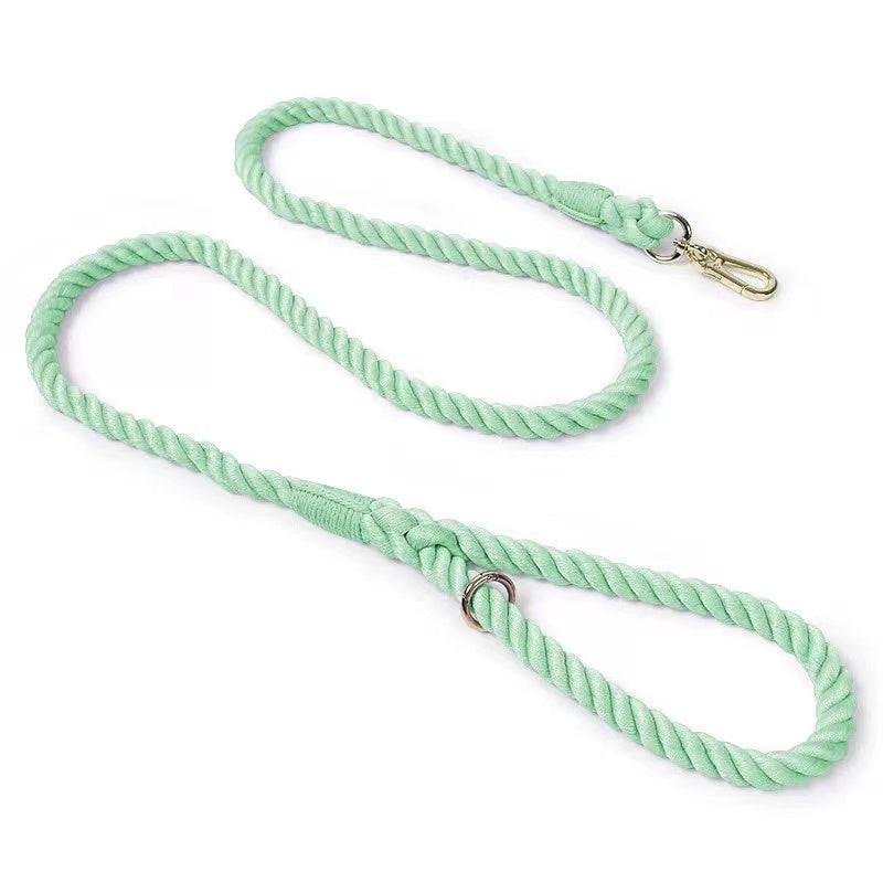 Dog Rope Dog Leash - Light Rose Green