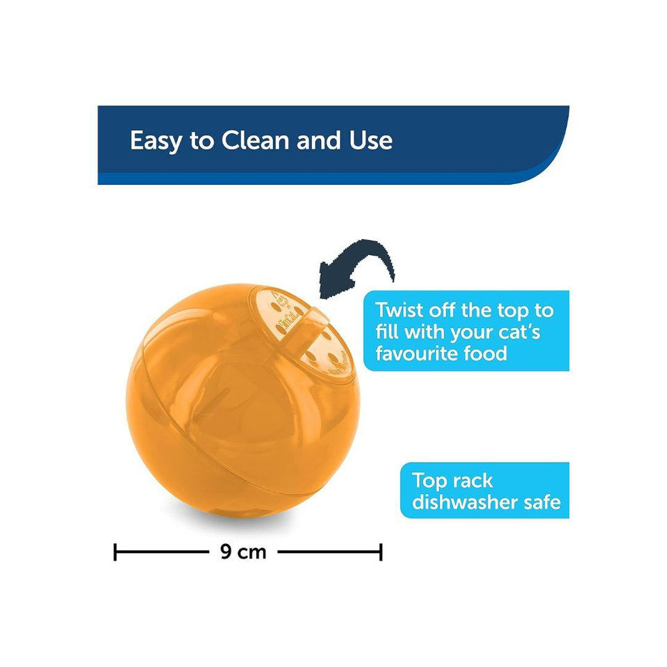 PetSafe SlimCat Food Dispenser Cat Toy Orange