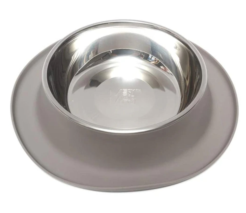 Messy Mutts Dog Feeder, Grey 1.5 Cup