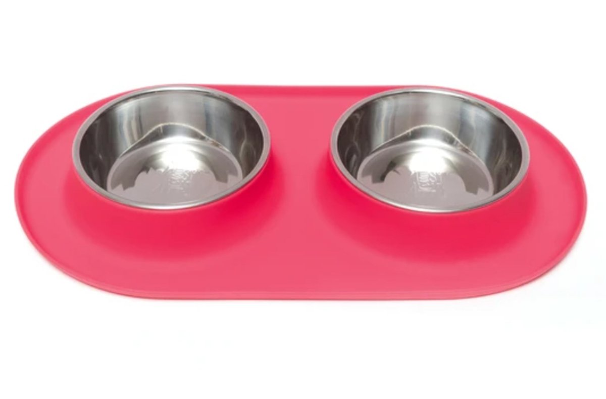 Messy Mutts Double Feeder Red 1.5 Cup - Pets Perfect
