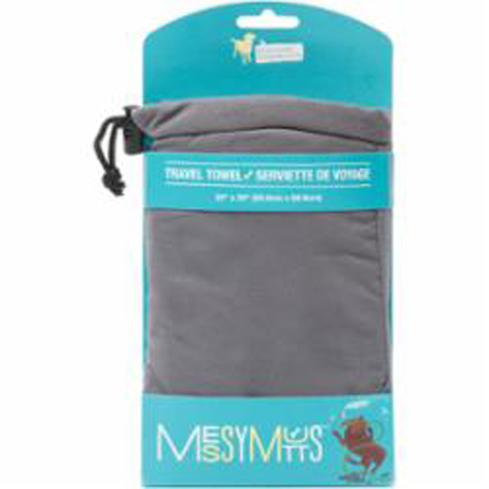 Messy Mutts Dog Microfiber Towel Cool, Grey Medium