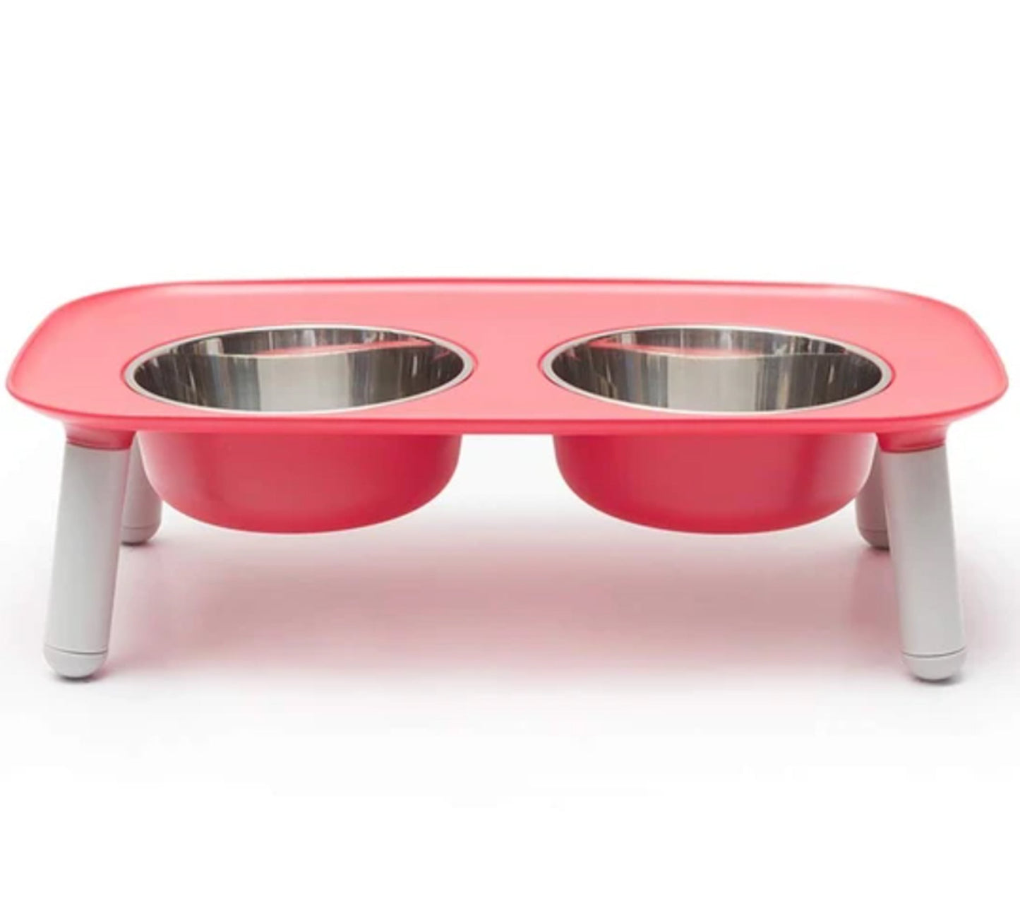 Messy Mutts Dog Double Feeder Elevated Red - Pets Perfect