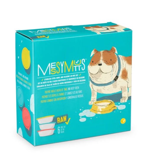 Messy Mutts Dog Bowl and Lid Set 6 Cup 6 ct - Pets Perfect